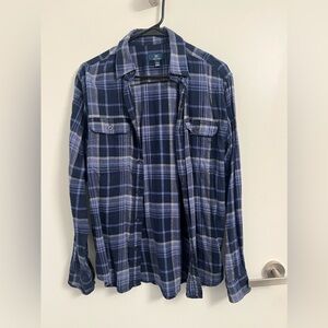 George men’s blue flannel